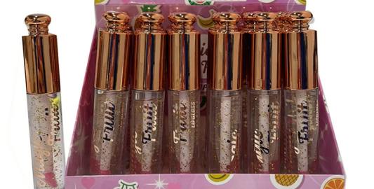 Clear Lip Gloss With 24k Gold Flakes