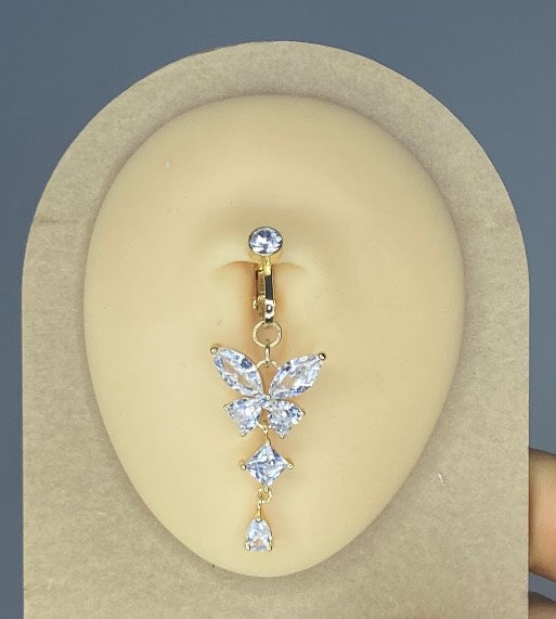 Clip On Belly Button Ring 🦋